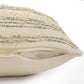 14" X 36" Cream Gray And Tan Cotton Striped Throw Pillow