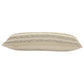 14" X 36" Cream Gray And Tan Cotton Striped Throw Pillow