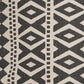 18" X 18" Tan and Black Geometric Cotton Zippered Pillow With Shag