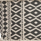 18" X 18" Tan and Black Geometric Cotton Zippered Pillow With Shag
