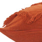 20" X 20" Cinnamon Orange 100% Cotton Zippered Pillow