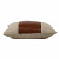 14" X 20" Tan And Brown Linen Striped Zippered Pillow