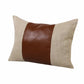 14" X 20" Tan And Brown Linen Striped Zippered Pillow
