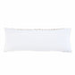14" X 36" Tan And White Cotton Abstract Throw Pillow
