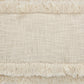 20" Cream Cotton Throw Pillow with Fringe