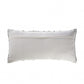14" X 28" Navy And White 100% Cotton Geometric Zippered Pillow