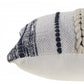 14" X 28" Navy And White 100% Cotton Geometric Zippered Pillow