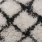 20" Black And White Fabric Geometric Throw Pillow