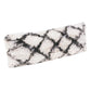 20" Black And White Fabric Geometric Throw Pillow
