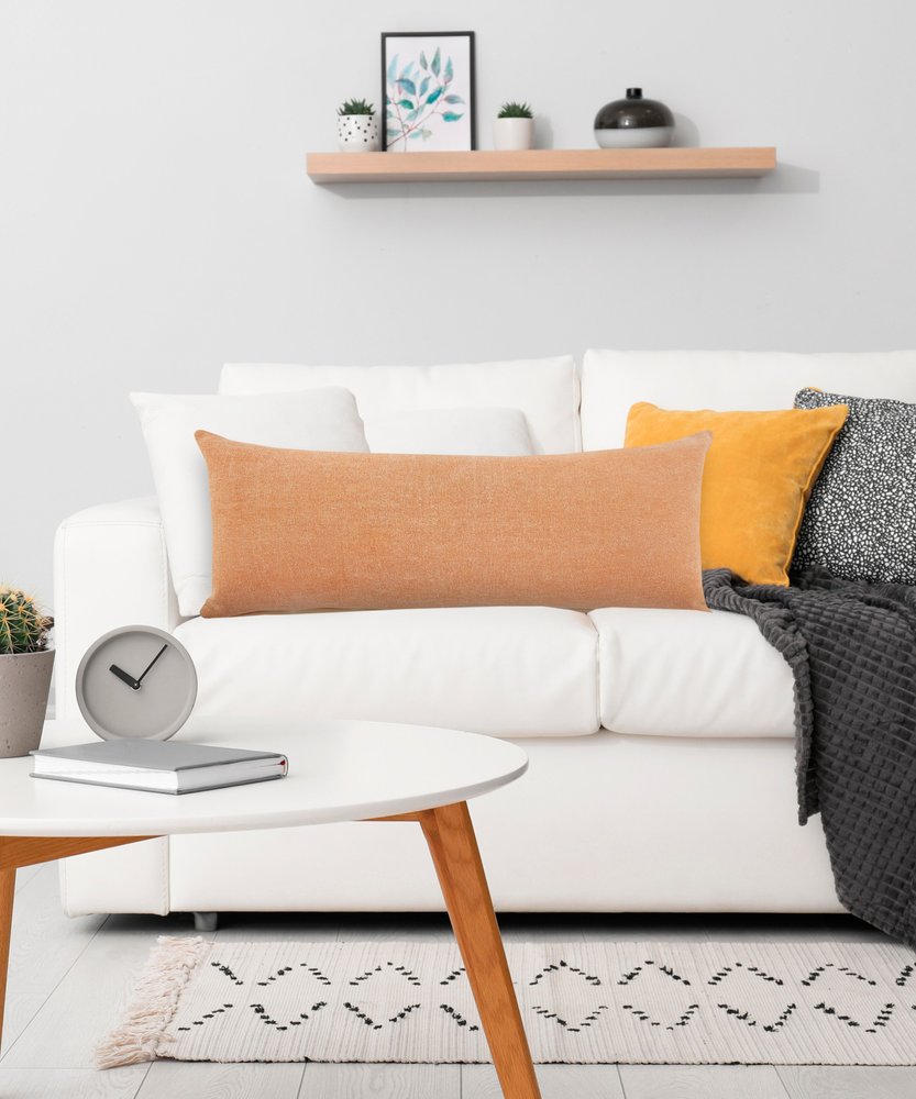 20" Gray Cotton Throw Pillow