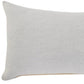 20" Gray Cotton Throw Pillow