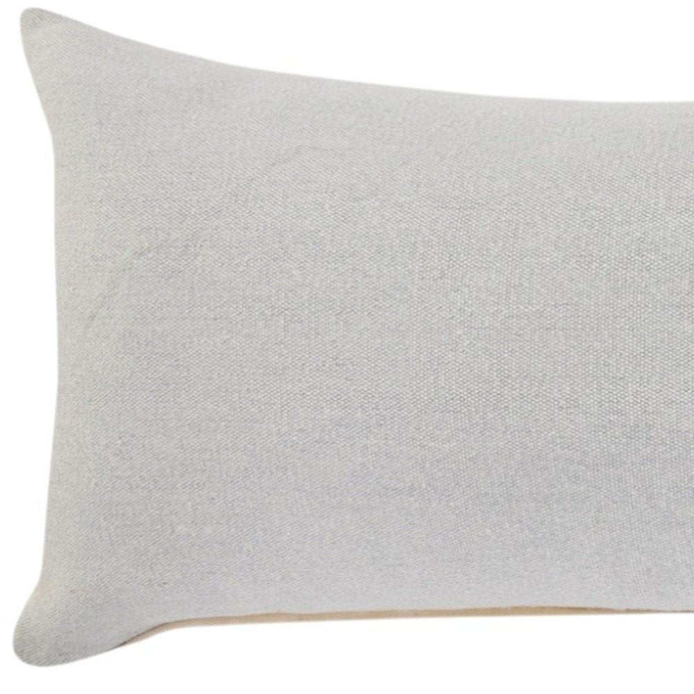 20" Gray Cotton Throw Pillow