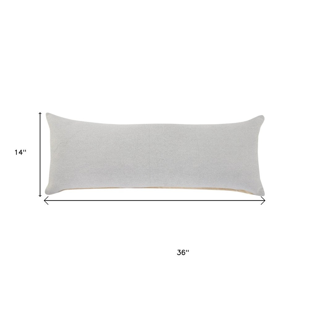 20" Gray Cotton Throw Pillow