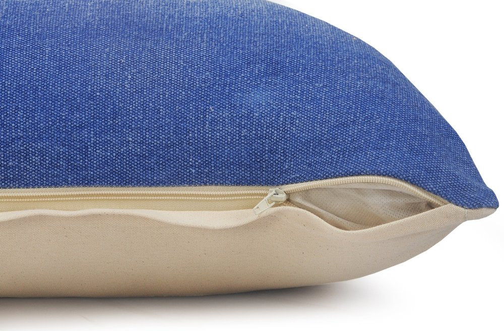 20" Gray Cotton Throw Pillow