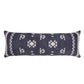 20" X 20" Navy And White 100% Cotton Geometric Zippered Pillow