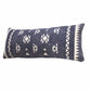 20" X 20" Navy And White 100% Cotton Geometric Zippered Pillow