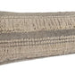 14" X 36" Gray And Ivory 100% Cotton Chevron Zippered Pillow