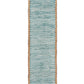 19" Set of Four Cream Yellow And Natural Striped Cotton And Jute Placemats