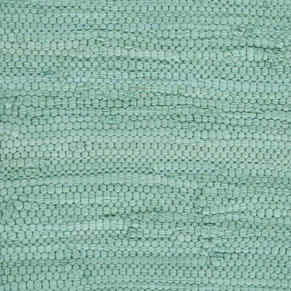 19" Set of Four Turquoise and Natural Solid With Border Cotton Placemats