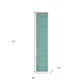 19" Set of Four Turquoise and Natural Solid With Border Cotton Placemats