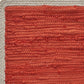 19" Set of Four Orange And Natural Solid With Border Cotton Placemats