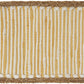 19" Set of Four Cream Yellow And Natural Striped Cotton And Jute Placemats
