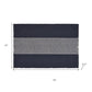 19" Set of Four Navy Blue And White Striped Cotton Placemats