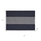 19" Set of Four Navy Blue And White Striped Cotton Placemats