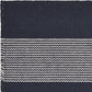19" Set of Four Navy Blue And White Striped Cotton Placemats