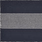 19" Set of Four Navy Blue And White Striped Cotton Placemats