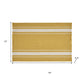 19" Set of Four Yellow And White Striped Cotton Placemats