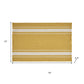 19" Set of Four Yellow And White Striped Cotton Placemats
