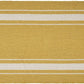 19" Set of Four Yellow And White Striped Cotton Placemats