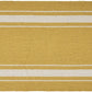 19" Set of Four Yellow And White Striped Cotton Placemats