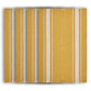 19" Set of Four Yellow And White Striped Cotton Placemats