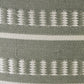20" Green Polyester Round Striped Indoor Outdoor Pouf Ottoman