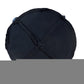 20" Blue Polyester Round Patchwork Indoor Outdoor Pouf Ottoman