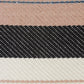 20" White Polyester Striped Indoor Outdoor Pouf Ottoman