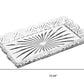 10" Clear Rectangular Cut Crystal Serving Tray