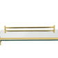 16" Mirror and Gold Rectangular Glass Vanity Tray