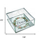 6" Silver Glass Christmas Vanity Tray