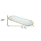 18" Clear and Gold Oval Crystal Serving Tray