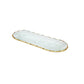 18" Clear and Gold Oval Crystal Serving Tray