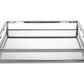 14" White and Silver Square Metal Serving Tray