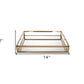 14" Gold Square Metal Serving Tray