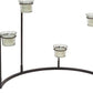 Set of Four Black Metal Centerpiece Votive Candle Holders