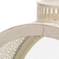 18" Ivory Ornate Metal Floor Lantern Candle Holder