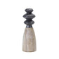 Set of Four Natural and Black Resin and Stone Powder Ornate Tabletop