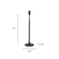 Set of Two Black Distressed Metal Tabletop Taper Candle Holders