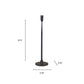Set of Two Black Distressed Metal Tabletop Taper Candle Holders